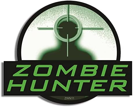 Gear Tatz - Zombie Hunter - adesivo de pára -choque - 4,25 x 5 polegadas - Feito profissionalmente nos EUA
