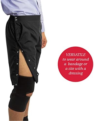 Confortos inspirados unissex pós -cirurgia shorts de tetoway com bolsos e acesso duplo