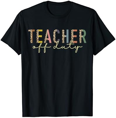 Professor de folga do leopardo do último dia de camiseta de verão do professor da escola