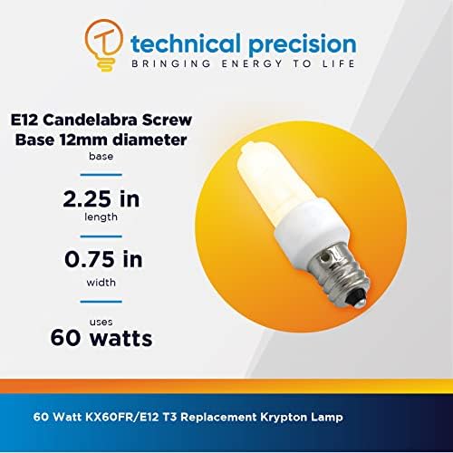 Precisão técnica de 60 watts KX60FR/E12 JD Bulbo de substituição 120V 60W T3 Krypton Substitui