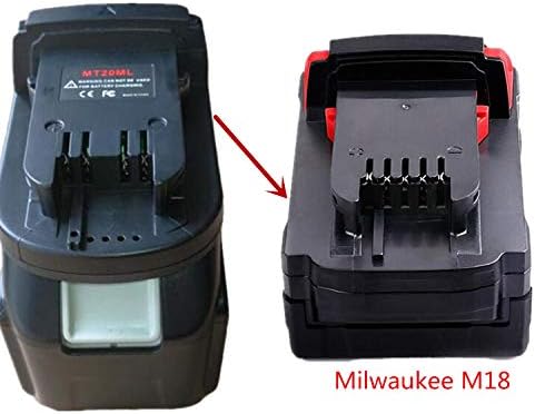 Adaptador MT20ML para Makita 18V Bateria de íons Li BL1830 BL1860 BL1815 Converter para Milwaukee M18 Bateria