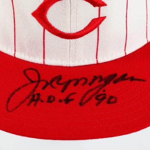Joe Morgan assinou o chapéu Reds Hof '90 - COA JSA - Chapéus autografados