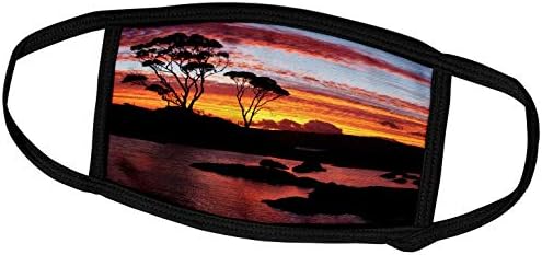 Sunset 3drose, goma, baía de Binalong, Baía de Incêndios, Austrália-Au01. - Máscaras