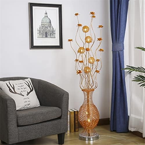 ANMMBER Rústico Decorativa Sala Lâmpada de Piso Estudo Quarto Vaso Personalizado Lâmpada de Gold Lâmpadas LED de