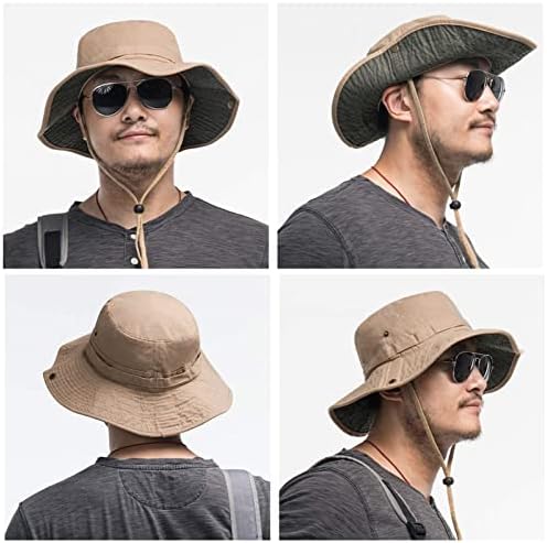Phaiy Bucket Hat Brim Protection UV Sun Hat chapéu Boonie Chapéus de pesca para caminhadas Safari Chapéus