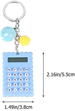Calculadora de chaveiro de chaves do nuobesty Kids com fivela-chave, calculadora de bolso do aluno