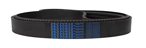 D&D PowerDrive 5VX670/05 Cinturão em faixas, 5/8 x 67 OC, 5 banda, borracha