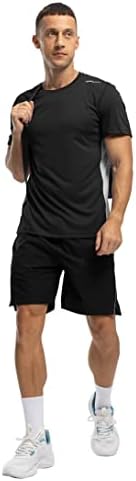 Camisetas de manga curta masculinas de Basudam masculino UPF de 50+ camisetas atléticas leves e leves