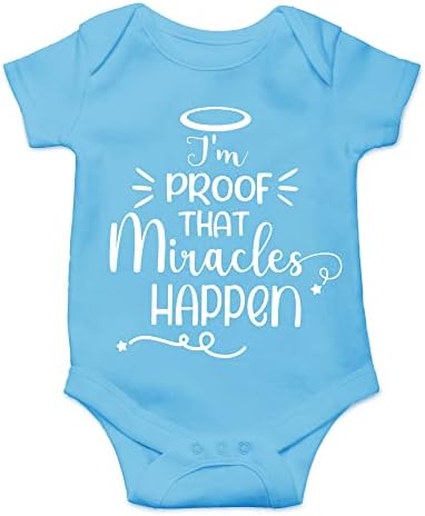 CBTWear sou prova de que os milagres acontecem - anúncios de gravidez - Bodysuit de bebê de uma peça fofa