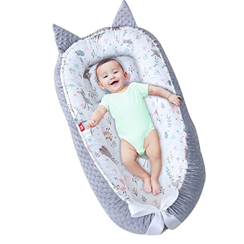 Baby espreguiçadeira para bebê 0-12m Baby Nest Co-sono, algodão macio respirável algodão recém-nascido