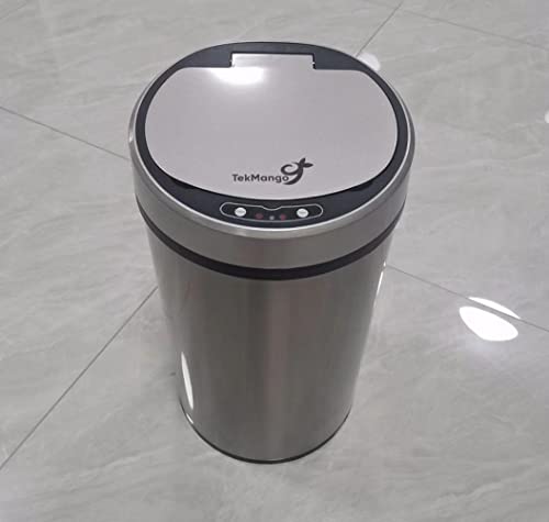 TEKMANGO 12L Smart Touchless Sensor Lix lata para a sala de estar da cozinha em casa, lixo automático de 3 gal