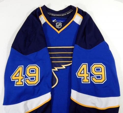 St. Louis Blues Steve Wagner 49 Game usou Blue Jersey DP12186 - Jogo usado NHL Jerseys