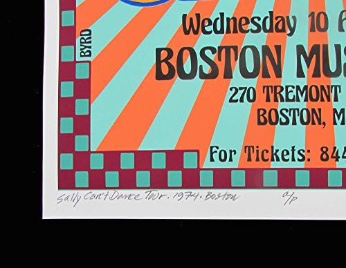 Lou Reed 1974 Sally Can't Dance World Tour Poster Novo assinado à mão por David Byrd Inclui CoA