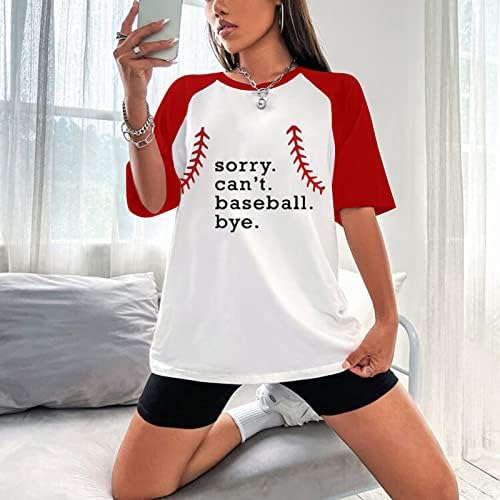 Desculpe, não posso beisebol tchau tops women women engraçado beisebol gráfico de tshirts de verão