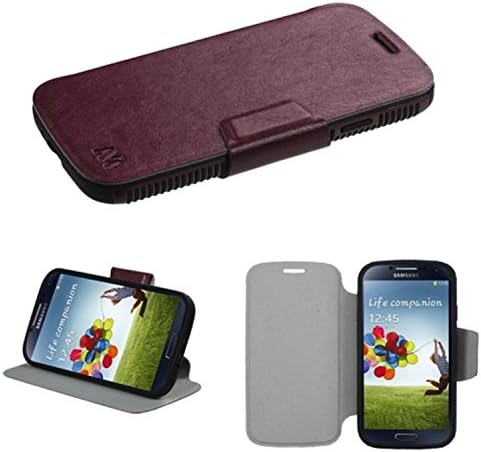 Mybat Wallet Case for Samsung Galaxy S4 - Embalagem de varejo - Rosa quente/preto