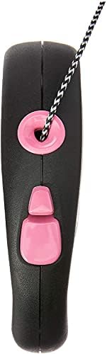 Flexi Black Design Cord Pink Pink Extra Small 3m Reprela/chumbo retrátil para cães até 8kgs/18 libras