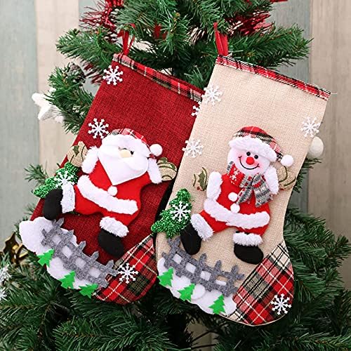 Yiisu tnffit de moda meias de Natal Bolsa de presente Padrão de Natal decoração de natal