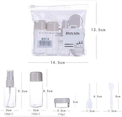 Tamanho da viagem TSA Aprovou Plástico Provo de higiene pessoal garrafas de viagem Recipientes Definir