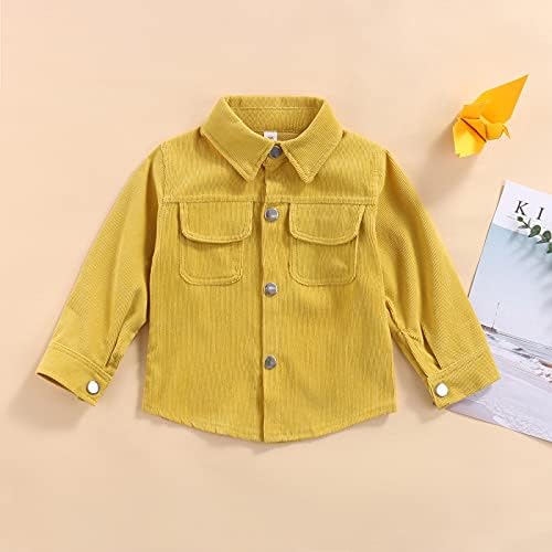 Criança menina menina jaqueta de manga comprida veludo botão xadrez de lapela casaco de camiseta unissex Baby
