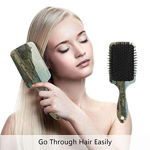Escova de cabelo de almofada de ar, vista plástica colorida de turim, boa massagem adequada e escova