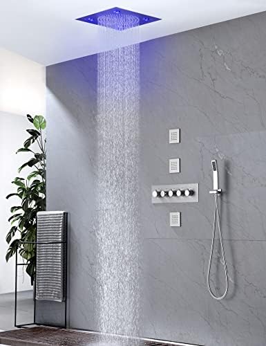 Sistema de chuveiro de chuva moderno LED, sistema de spray corporal de chuveiro, chuveiro completo