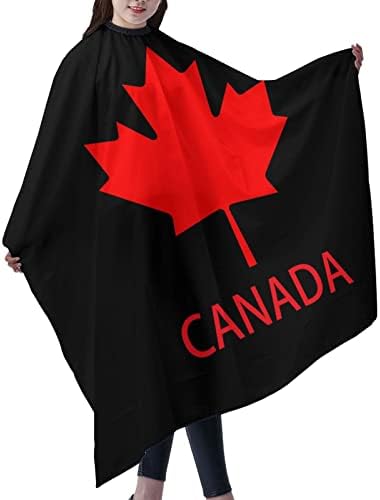 Bandeira canadense Canada Maple Haircut A avental Cabelo Cabo Cabo de 55 x 66 polegadas, Vestido de