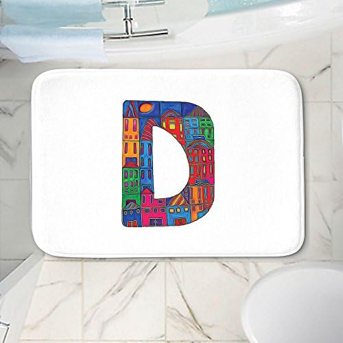 Dianoche projeta banho de espuma de memória ou tapetes de cozinha por Dora Ficher - letra D, grande 36 x 24