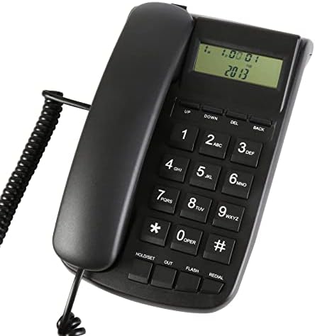 Sangyn Big Button Corded Phone, telefone doméstico com exibição de identificação de chamadas,