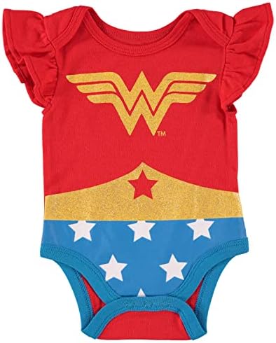 Wonder Woman DC Comics Newborn Girls League 3 Pack Bodysuits