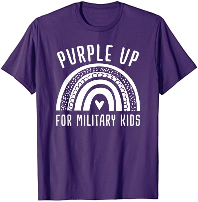 Arco -íris | Consciência de criança militar roxa | Camiseta de mens e mulheres