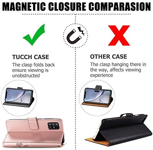 Isadenser Samsung A71 5G Case Galaxy A71 5G Caso Lucky Clover Design Com com um portador de cartão de