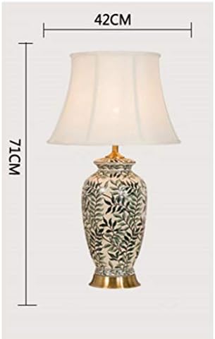 Zhyh American Copper Ceramic Table Lamp Bedroom European Retro Great Sala de estar Modelo Sala Novo lâmpada de mesa chinesa
