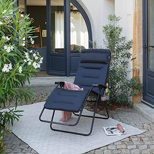 Lafuma Futura Air Comfort Zero Gravidade Reclinner Reclinner Cadeira Reclinado de Reclinado ao ar livre acolchoado