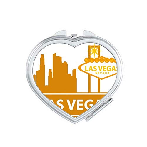 Bem -vindo ao Las Vegas Nevada America Mirror Travel Magnification Portable Portable Handheld Makeup