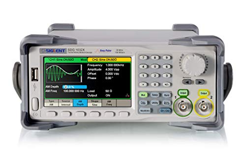 Siglent Technologies SDS1052DL+ 50 MHz Osciloscópio de armazenamento digital e tecnologias SDG1032X