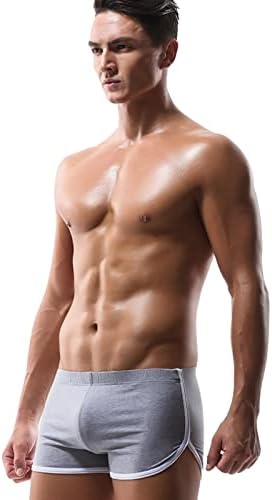 Masculino boxers de algodão masculino de moda casual coloca de retalhos de retalhos de boxers