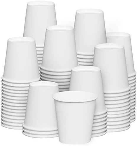 [600 pacote] 3 oz. Xícaras de papel branco, pequeno banheiro descartável, café expresso, xícaras