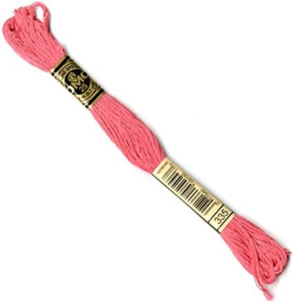 DMC 117-335 Mouline encalhou o algodão seis fios de bordado de fios, rosa, 8,7 jardas