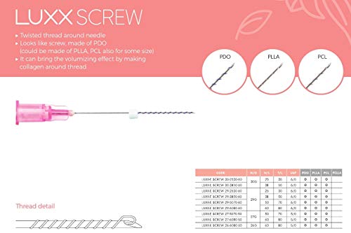 Luxx PLLA Thread/Face/Body Legend/sem cog/tipo de parafuso único/20thread/feito em s.korea