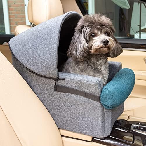 Hifuar Pet Car Booster Seat Small Dogs Aprost Booster Seat for Car, console do meio do cão de cão de assento