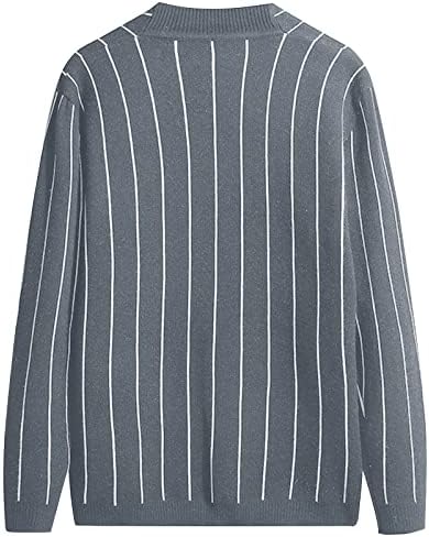 IOPQO Mens Cardigan suéteres a cabo malha masculino Autonmure Fashion Fast Finen Pocket Mens V Neck