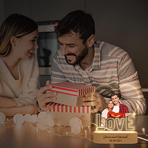 Lâmpada fotográfica 3D personalizada Luz noturna personalizada com fotos Presentes para casal Família Melhores