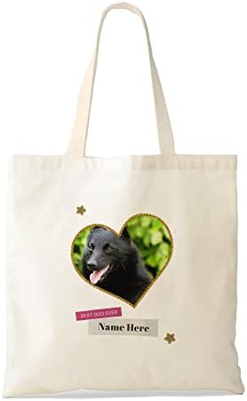 Bolsa de algodão de algodão Schipperke personalizado com maçaneta para mães e pais para cães, bolsa