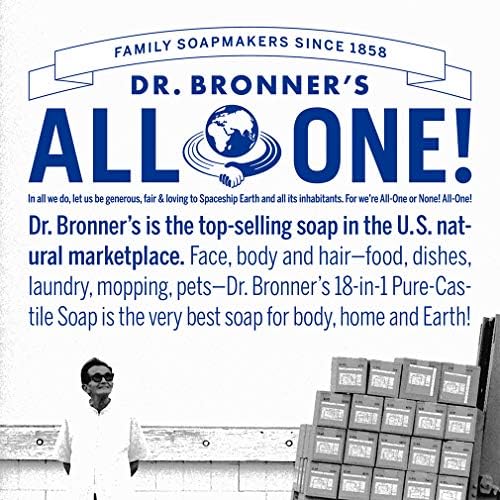 Dr. Bronner-Sabão líquido puro-cáteis-feito com óleos orgânicos, 18 em 1 Usos: rosto, corpo, cabelo, lavanderia,