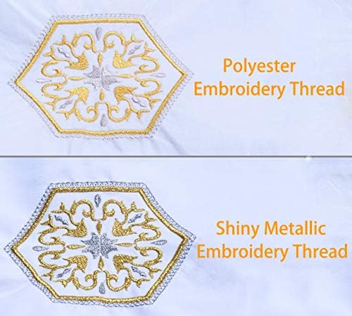 Simthread 6 Gold Metallic Borderyy Machine Frea 500m para bordado e costura decorativa