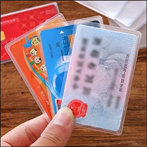 Protetor de cartão de crédito de plástico de nuobsty Clear Pocket Business Card Case Slim Business Card