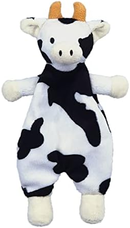 Cobertor de segurança de animais de pelúcia macia de vaca de bebê, cobertor de caráter de vaca macia,