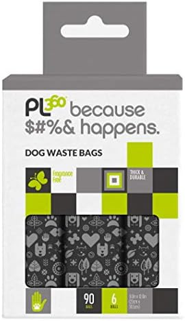Sacos de cocô de cachorro PL360 para limpeza de lixo de resíduos | Segurança extra forte, grossa e