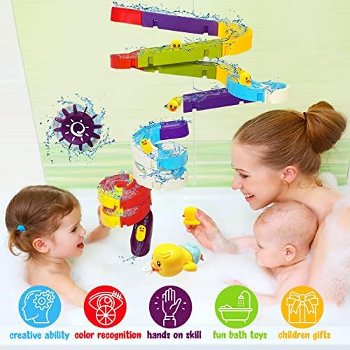 Bath Toys for crianças Bathtub Bathtub Slide para crianças 3 4 5 6 anos, brinquedos de banho para crianças de