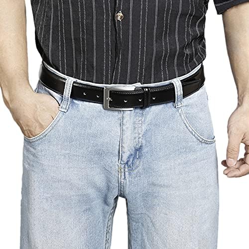 Xouxou Men's Casual Leather Belts Celrão de vestuário de trabalho clássico com fivela de ponta para homens